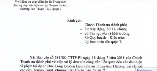 TP.HCM: Chính thức lập đoàn kiểm tra liên ngành để thanh tra toàn diện dự án Đức Long Golden Land