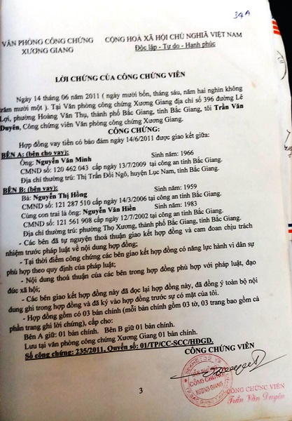 Bắc Giang: Dân “mòn gót” hầu tòa vì Hợp đồng công chứng