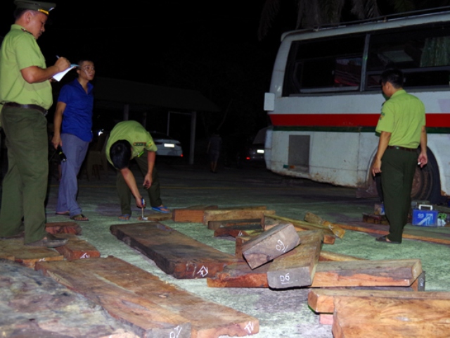 Hà Tĩnh: Pháo nổ và gỗ lậu trên xe khách biển Lào - Hình 2