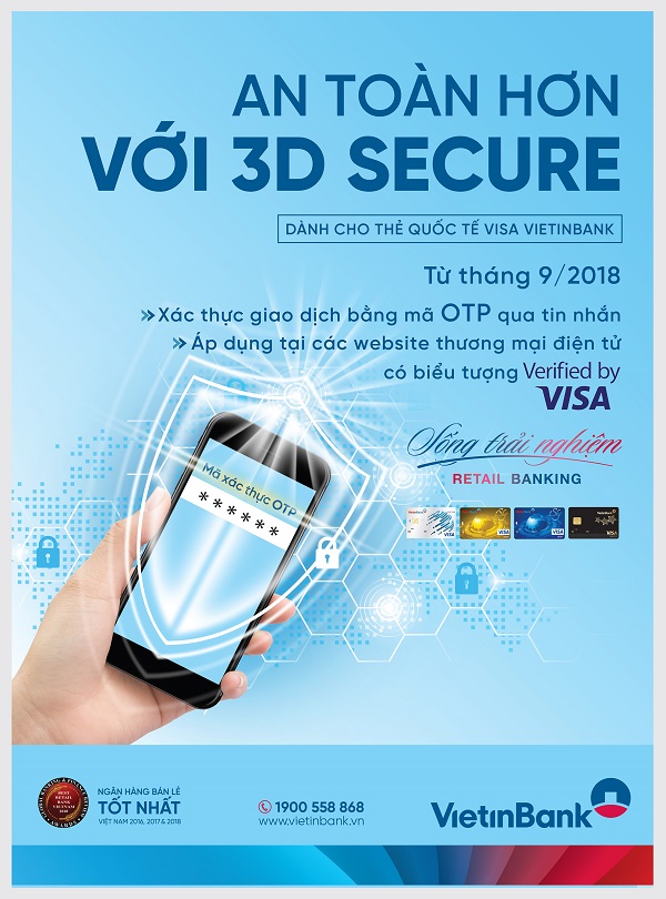 VietinBank bảo mật tối ưu thẻ Visa bằng chức năng 3D Secure - Hình 1