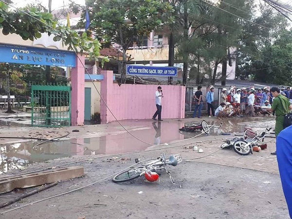 Công an vào cuộc vụ đứt dây điện cao thế khiến 6 học sinh thương vong ở Long An