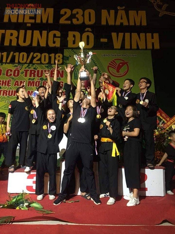 Nghệ An: Môn Phái Bình Định Gia Hà Nội đoạt cúp giải vô địch Võ cổ truyền các lứa tuổi năm 2018 - Hình 1