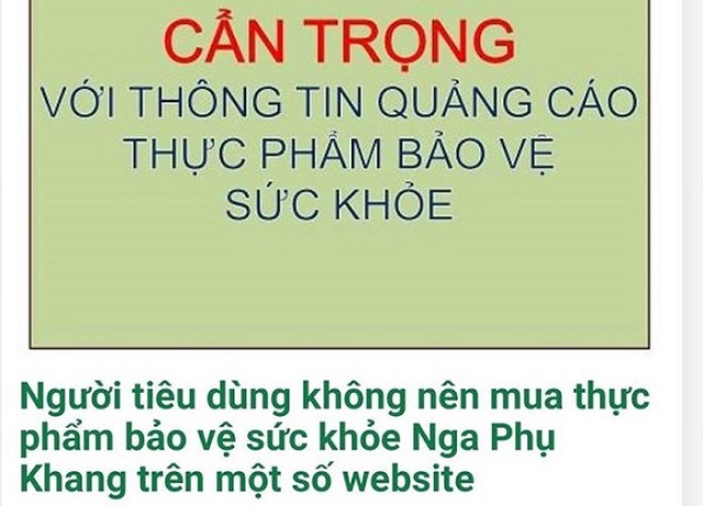 Bộ Y tế khuyến cáo không nên mua viên nang Nga Phụ Khang trên một số trang web
