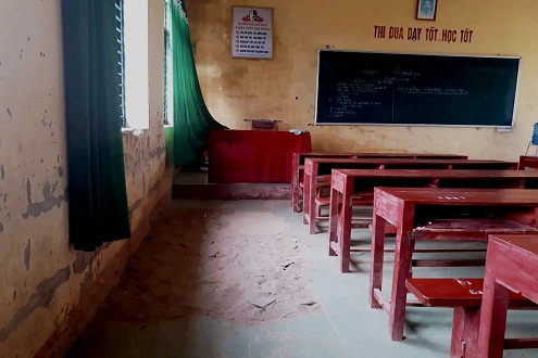 Thanh Hóa: Trường học sụt lún, nứt toác khiến thầy trò nơm nớp lo sợ - Hình 2