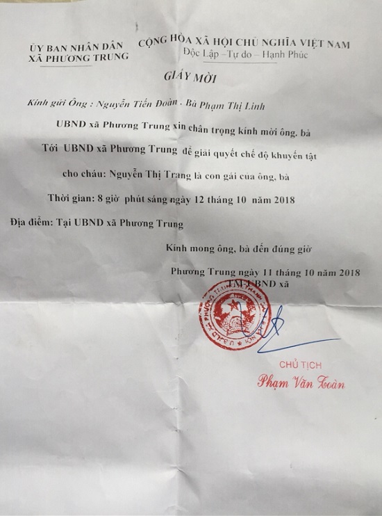 Xã Phương Trung (huyện Thanh Oai, Hà Nội): Bệnh nhân tâm thần đã được nhận tiền trợ cấp