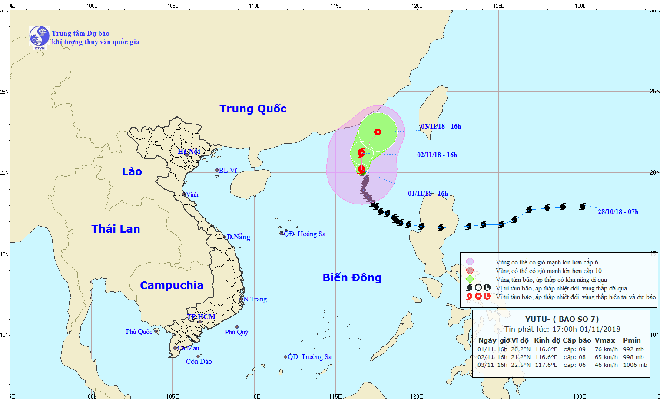 Bão số 7 giật cấp 11, biển động mạnh