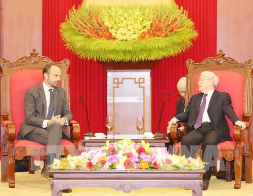 Tổng Bí thư, Chủ tịch nước Nguyễn Phú Trọng tiếp Thủ tướng Pháp - Hình 1