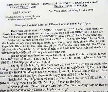 Bắc Giang: Chủ tịch xã làm khống hồ sơ... "biển thủ" tiền ngân sách!