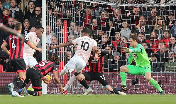 Rashford ghi bàn ở phút bù giờ, MU lội ngược dòng đánh bại Bournemouth
