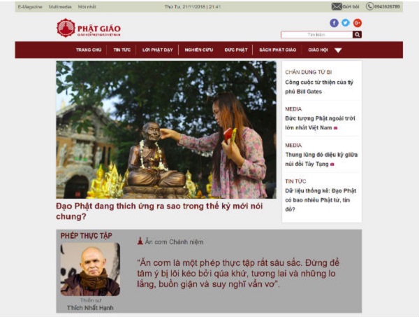 Ra mắt giao diện mới Cổng thông tin Phật giáo (Phatgiao.org.vn) - Hình 1