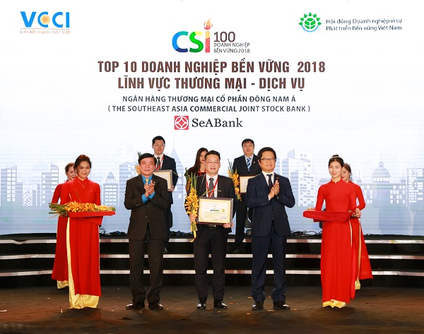 SeaBank nằm trong top 10 doanh nghiệp bền vững Việt Nam