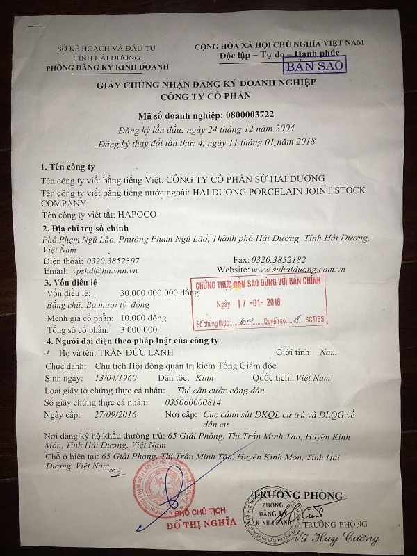 Công ty Sứ Hải Dương: Giữ gìn và phát triển Thương hiệu Việt