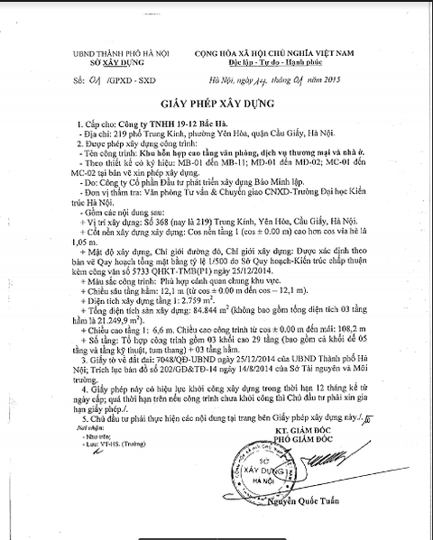 Không tuân thủ giấy phép xây dựng, Central Field Trung Kính xây vượt tầng - Hình 1