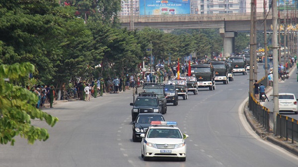 Bộ Quốc phòng ban hành quy định về đoàn xe phục vụ Quốc tang