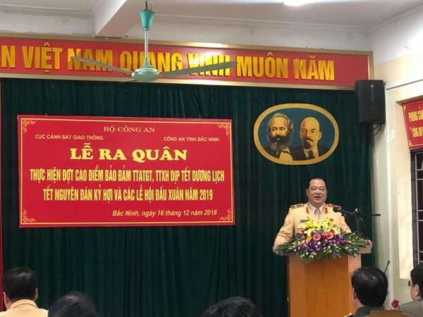 Bắc Ninh: Ra quân đảm bảo TTATGT trong dịp Tết và Lễ hội xuân 2019 - Hình 1
