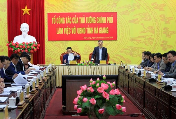 Tổ công tác của Thủ tướng làm việc với tỉnh Hà Giang - Hình 1