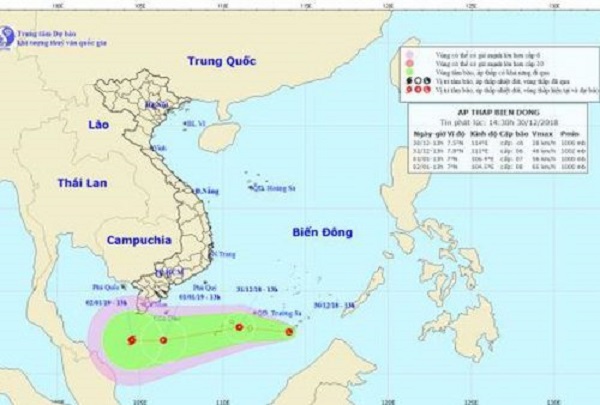 Biển Đông: Xuất hiện vùng áp thấp có khả năng mạnh thành bão - Hình 1