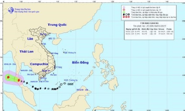 Bão số 1 đi vào đất liền Thái Lan, không còn ảnh hưởng tới Việt Nam