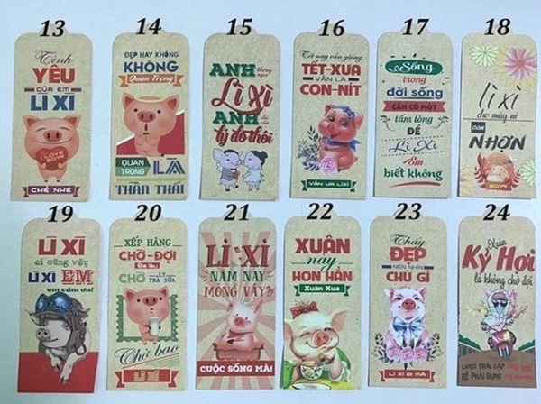 Thị trường bao lì xì sôi động dịp cận Tết