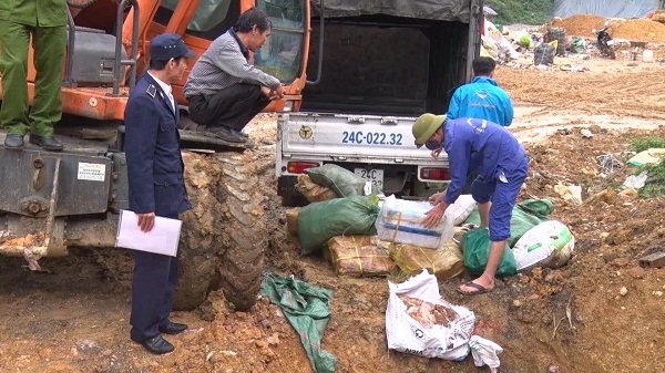 Lào Cai: Thu giữ gần 800 kg thực phẩm đông lạnh không rõ nguồn gốc - Hình 1
