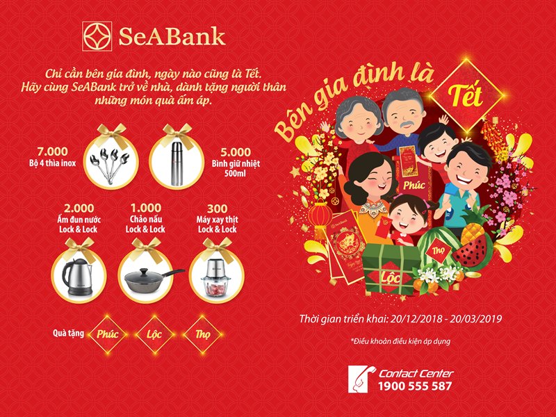 Cùng SeABank trở về nhà, dành tặng người thân những món quà ấm áp
