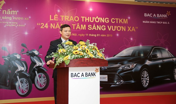 BAC A BANK tổ chức trao thưởng chương trình khuyến mại kỷ niệm 24 năm thành lập