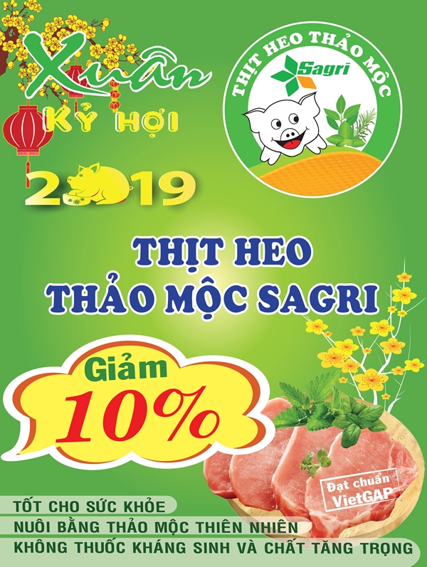 Thịt Heo Thảo Mộc Sagri giảm giá 10% từ nay đến hết ngày 5/2/2019 - Hình 1