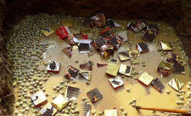 Nghệ An: Tiêu hủy gần 322 kg pháo các loại