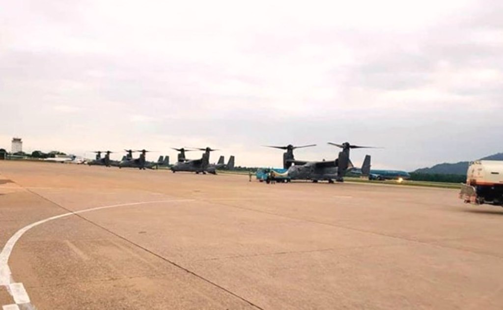 Phi đội máy bay CV-22 Osprey của Mỹ lần đầu tiên hạ cánh ở sân bay Đà Nẵng - Hình 1