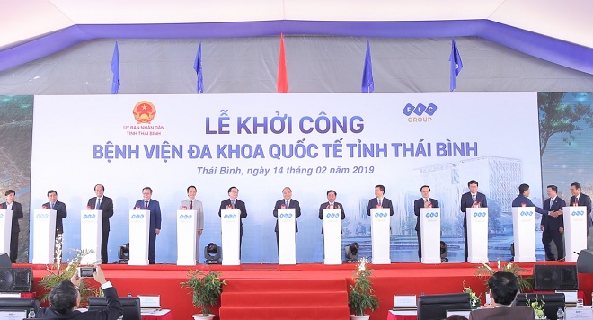 Thủ tướng nhấn nút khởi công Bệnh viện Đa khoa Quốc tế do Tập đoàn FLC đầu tư tại Thái Bình - Hình 1