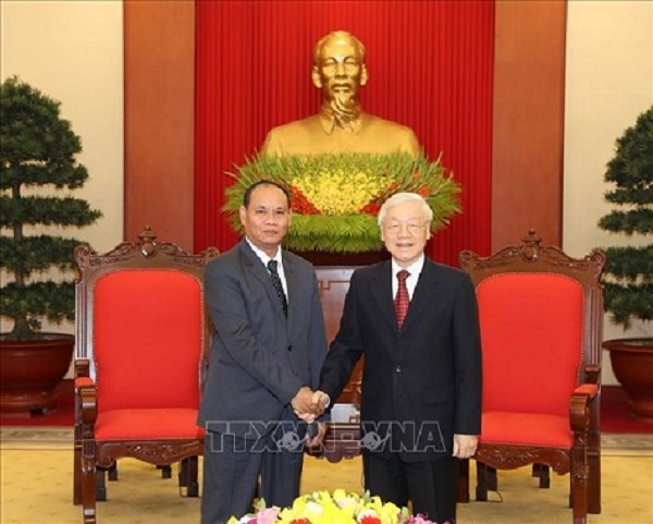 Tổng Bí thư, Chủ tịch nước tiếp đoàn đại biểu cấp cao Bộ An ninh Lào - Hình 1