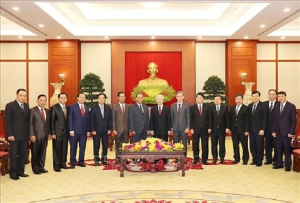 Tổng Bí thư, Chủ tịch nước tiếp đoàn đại biểu cấp cao Bộ An ninh Lào - Hình 2