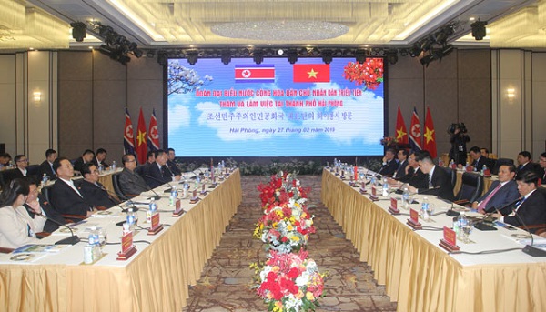 Hải Phòng đón Đoàn Đại biểu cấp cao Cộng hòa Dân chủ Nhân dân Triều Tiên tới thăm và làm việc