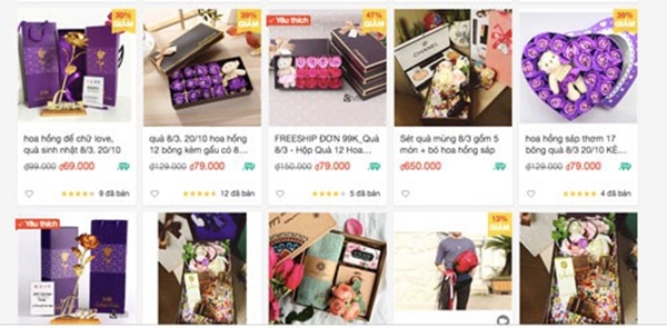 Các sàn thương mại điện tử chạy đua giảm giá Ngày Quốc tế Phụ nữ 8/3