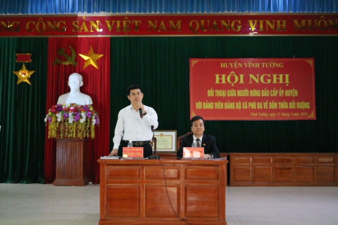 Huyện Vĩnh Tường (Vĩnh Phúc): Đảng viên phải gương mẫu trong công tác dồn thửa đổi ruộng