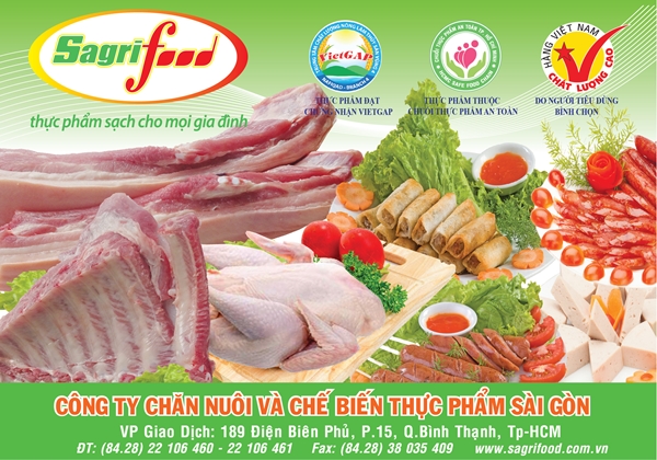 Sản phẩm thịt heo Thảo mộc Sagri và thịt heo VietGap của Sagrifoo an toàn  cho người tiêu dùng