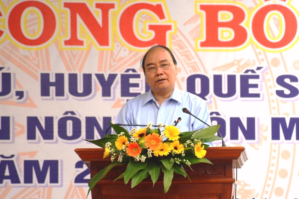 Thủ tướng Nguyễn Xuân Phúc dự lễ công bố xã Quế Phú đạt chuẩn nông thôn mới - Hình 2