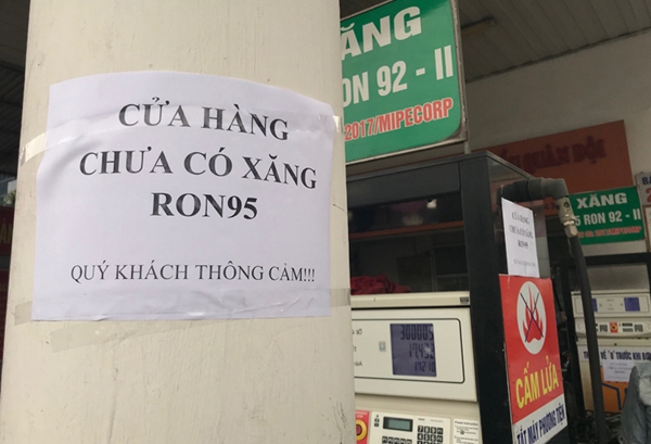 Hé lộ nguyên nhân nhiều cửa hàng không có xăng RON 95 để bán