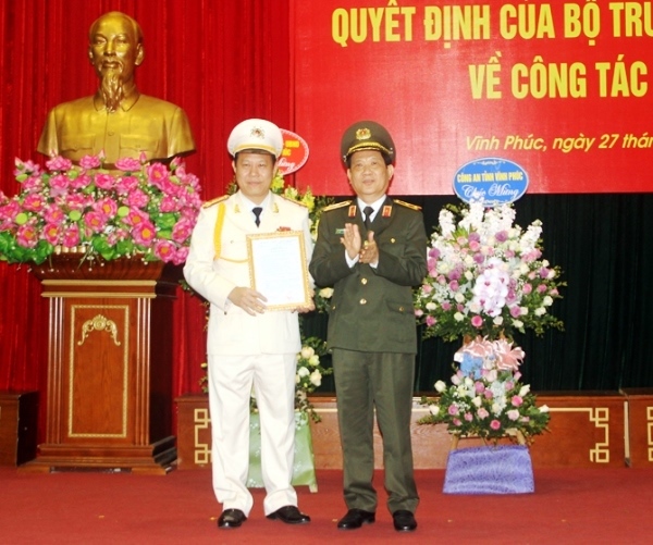 Vĩnh Phúc: Công bố Quyết định bổ nhiệm Giám đốc Công an tỉnh