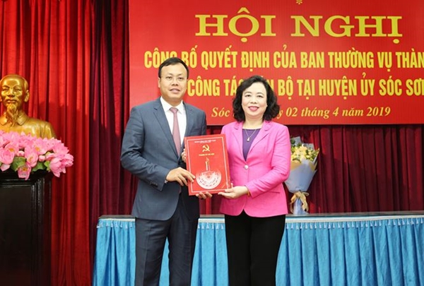 Ông Phạm Quang Thanh được điều động về làm Phó bí thư Huyện ủy Sóc Sơn