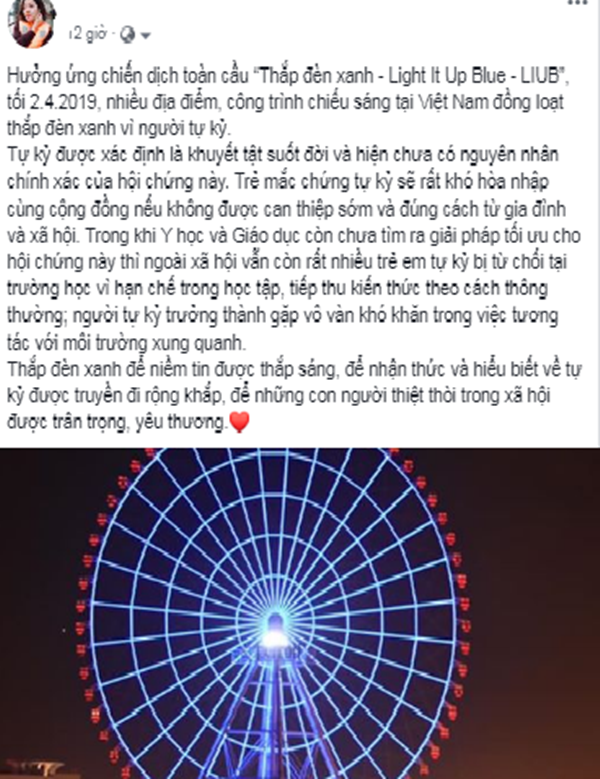 Hàng loạt công trình tại Việt Nam thắp đèn xanh vì người tự kỷ - Hình 6