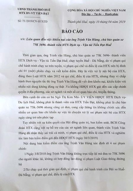 Hồi âm bài báo “cần xử lý nghiêm lái xe vi phạm”: Ông Trịnh Văn Hùng thừa nhận sai phạm - Hình 2