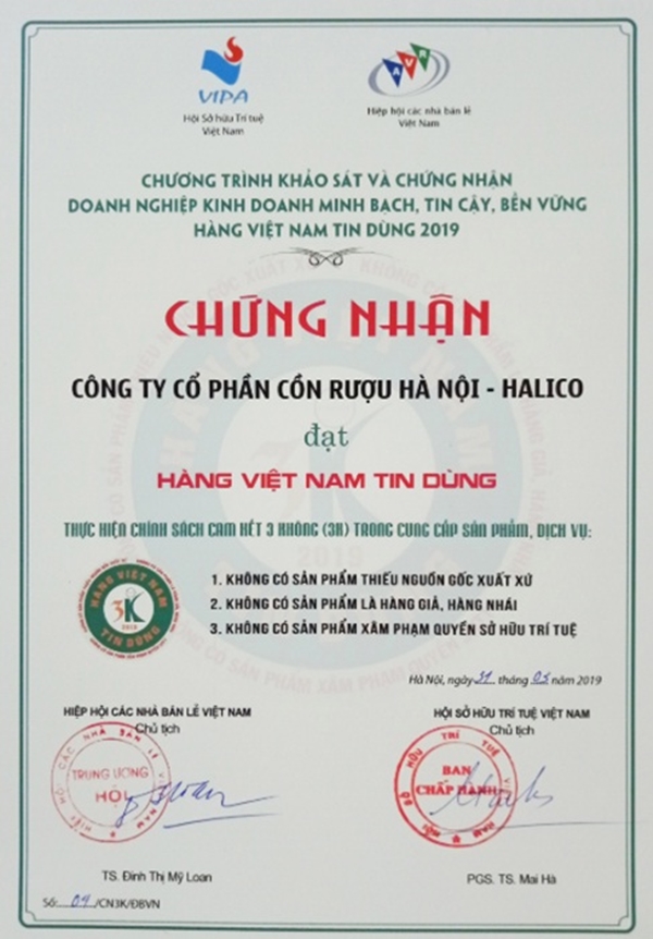 Halico được vinh danh tại lễ trao chứng nhận ‘Hàng Việt Nam tin dùng 2019’ - Hình 8