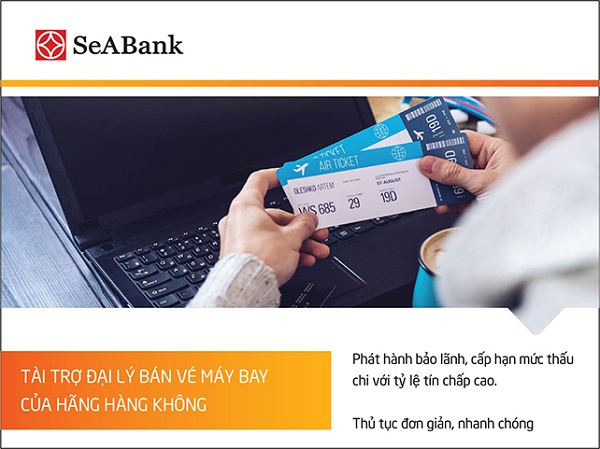 SeaBank tài trợ đại lý bán vé máy bay của hãng hàng không