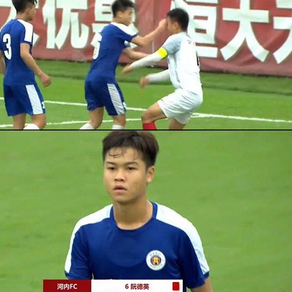 Đã có án phạt dành cho đội trưởng U17 Hà Nội sau pha đấm vào mặt cầu thủ đội bạn - Hình 1