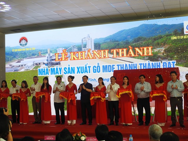 Phó thủ tướng dự lễ khánh thành Nhà máy gỗ MDF Thanh Thành Đạt
