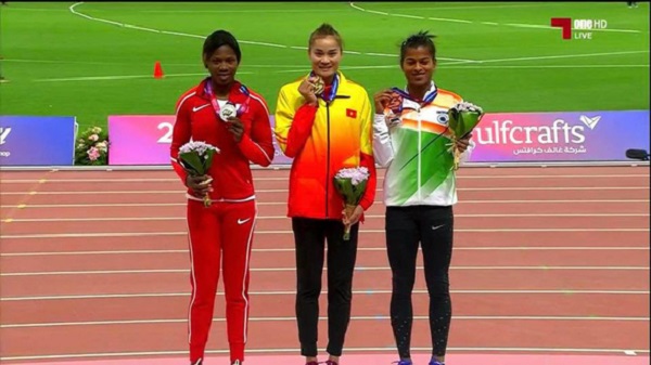 VĐV điền kinh Quách Thị Lan giành huy chương vàng tại giải vô địch châu Á