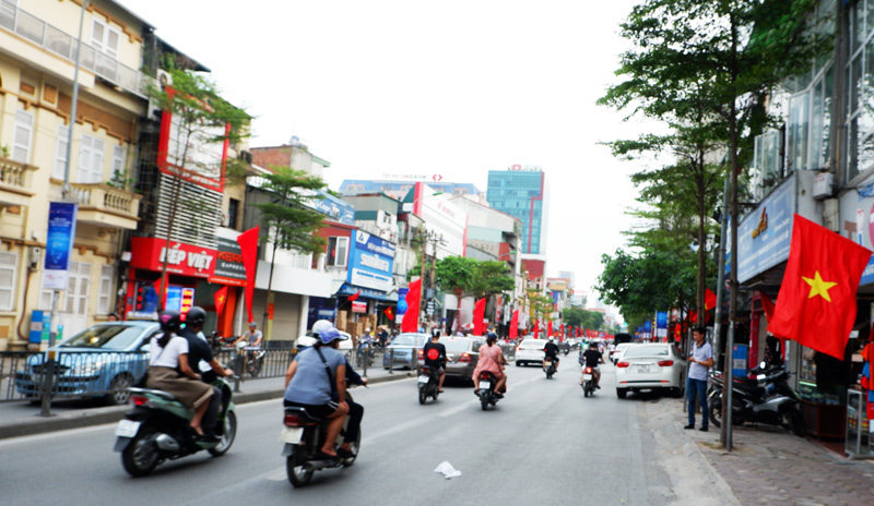 Hà Nội trang hoàng cờ hoa mừng các ngày Lễ lịch sử của đất nước năm 2019