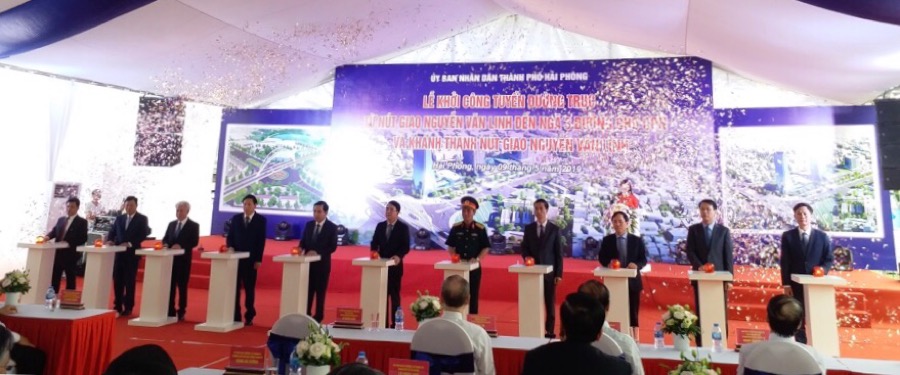 Hải Phòng: Khởi công tuyến đường trục từ nút giao Nguyễn Văn Linh đến ngã 3 đường Chợ Con - Hình 1