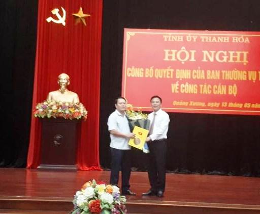 Thanh Hóa: Công bố Quyết định về công tác cán bộ chủ chốt tại huyện Quảng Xương và Đông Sơn